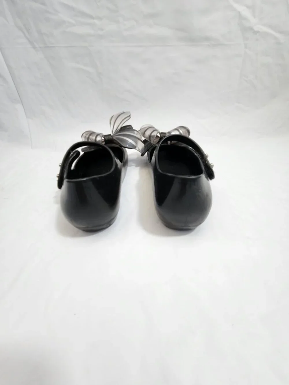 Mini Melissa Ultragirl Sweet Jelly Mary Jane Shoes Kids 9 Black Silver Bow